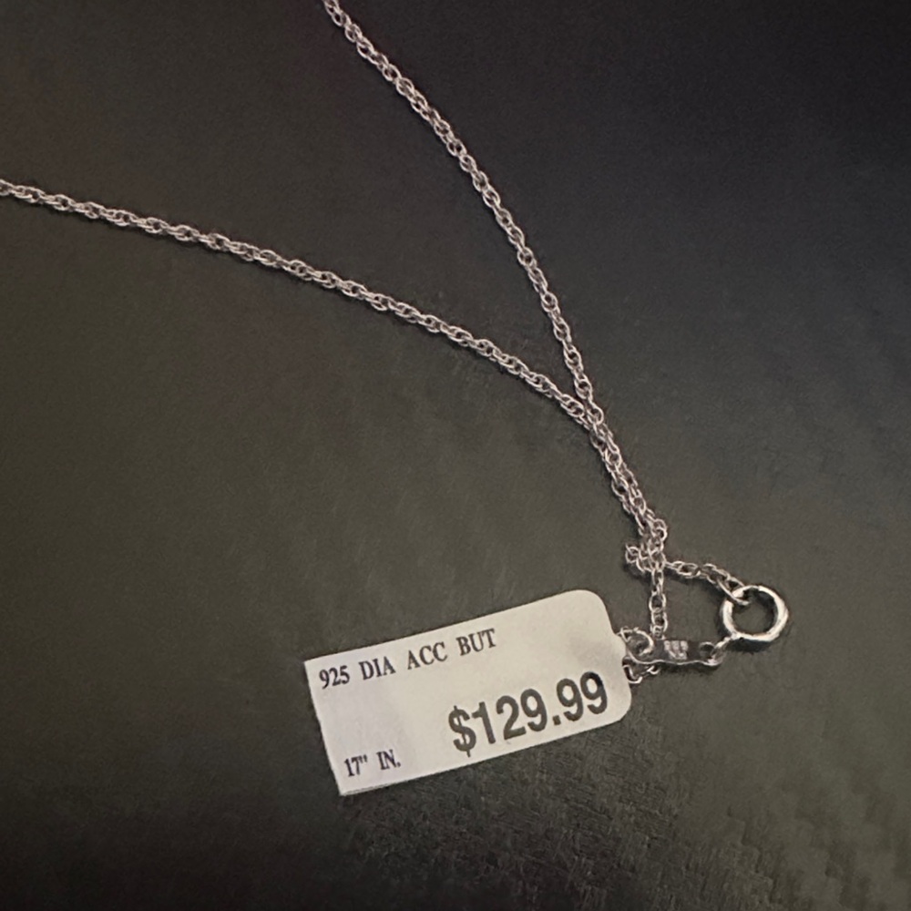 Elegant Silver Butterfly Pendant Necklace - Picture 2 of 3